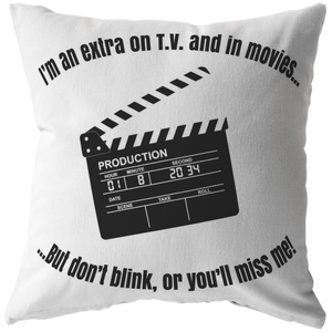 "Don't Blink" Throw Pillow