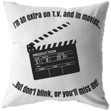 "Don't Blink" Throw Pillow