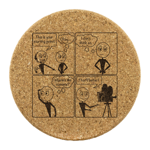 "Starting Point" Cork Coasters