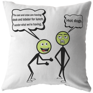 "Lame Lunch" Throw Pillow