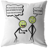 "Lame Lunch" Throw Pillow